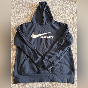 blue nike strength mens hoodie